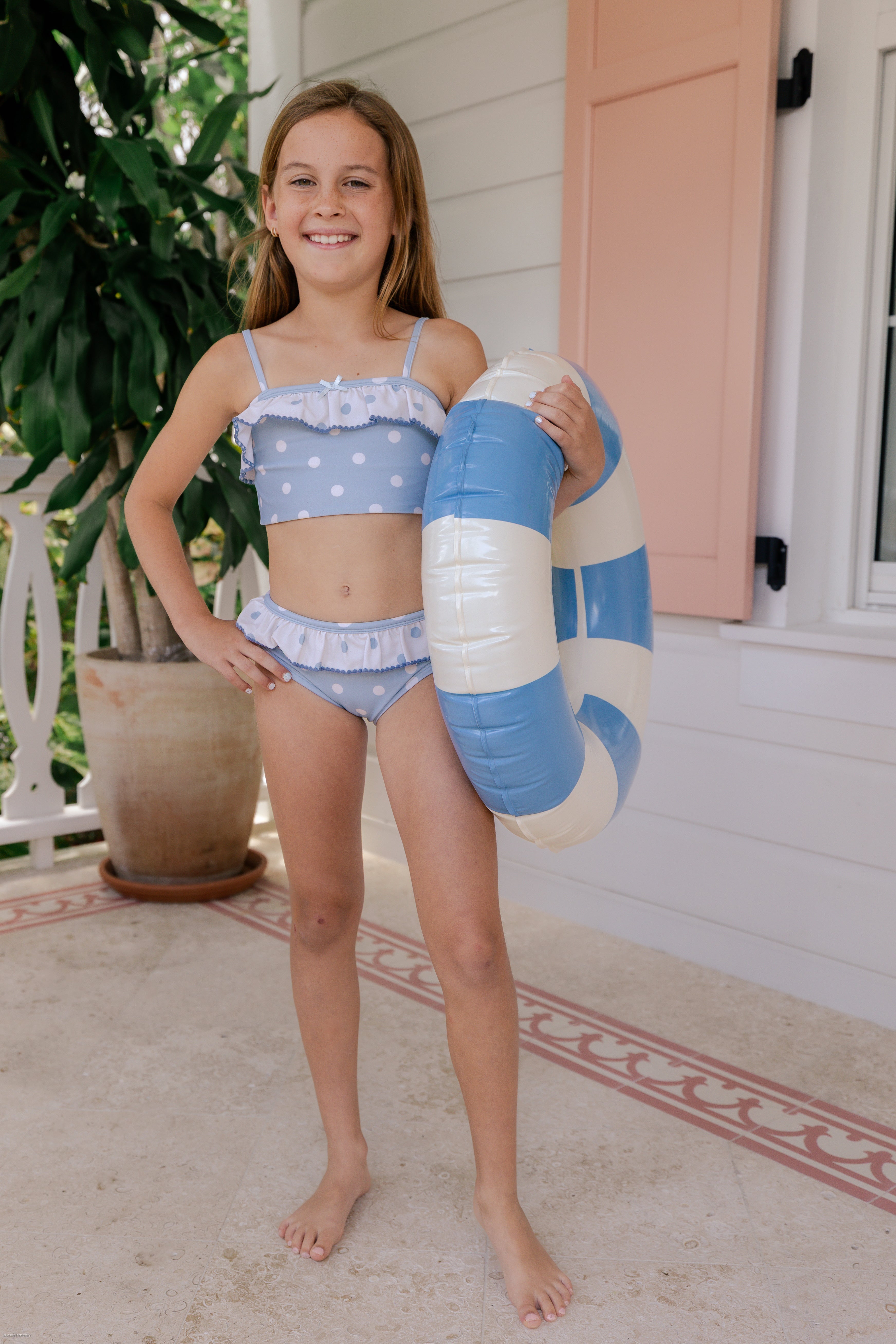 Sea Blue Polka Dot Bikini