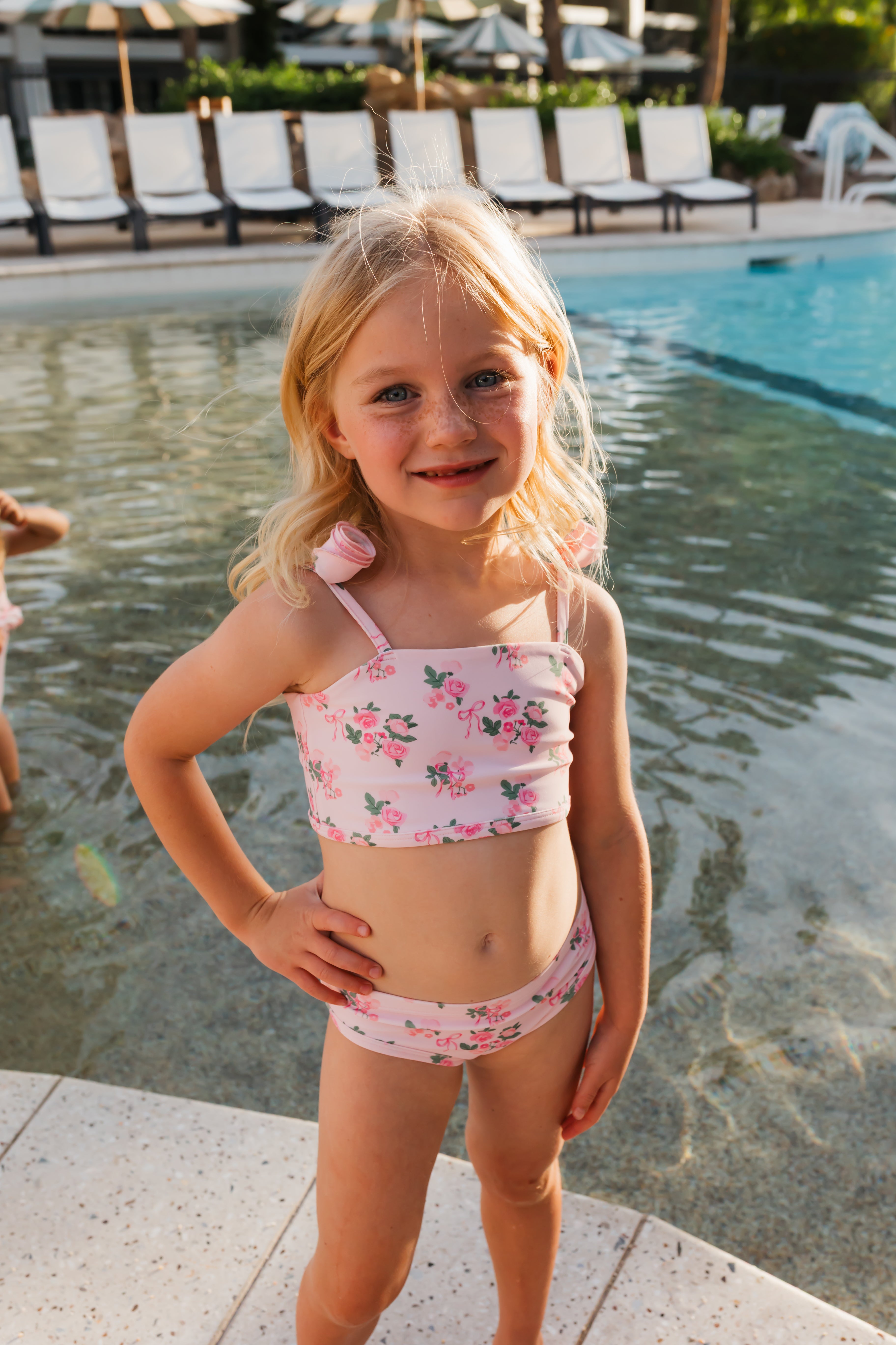 Poolside Petals Bikini || Rosy