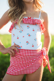 Red Gingham Sarong