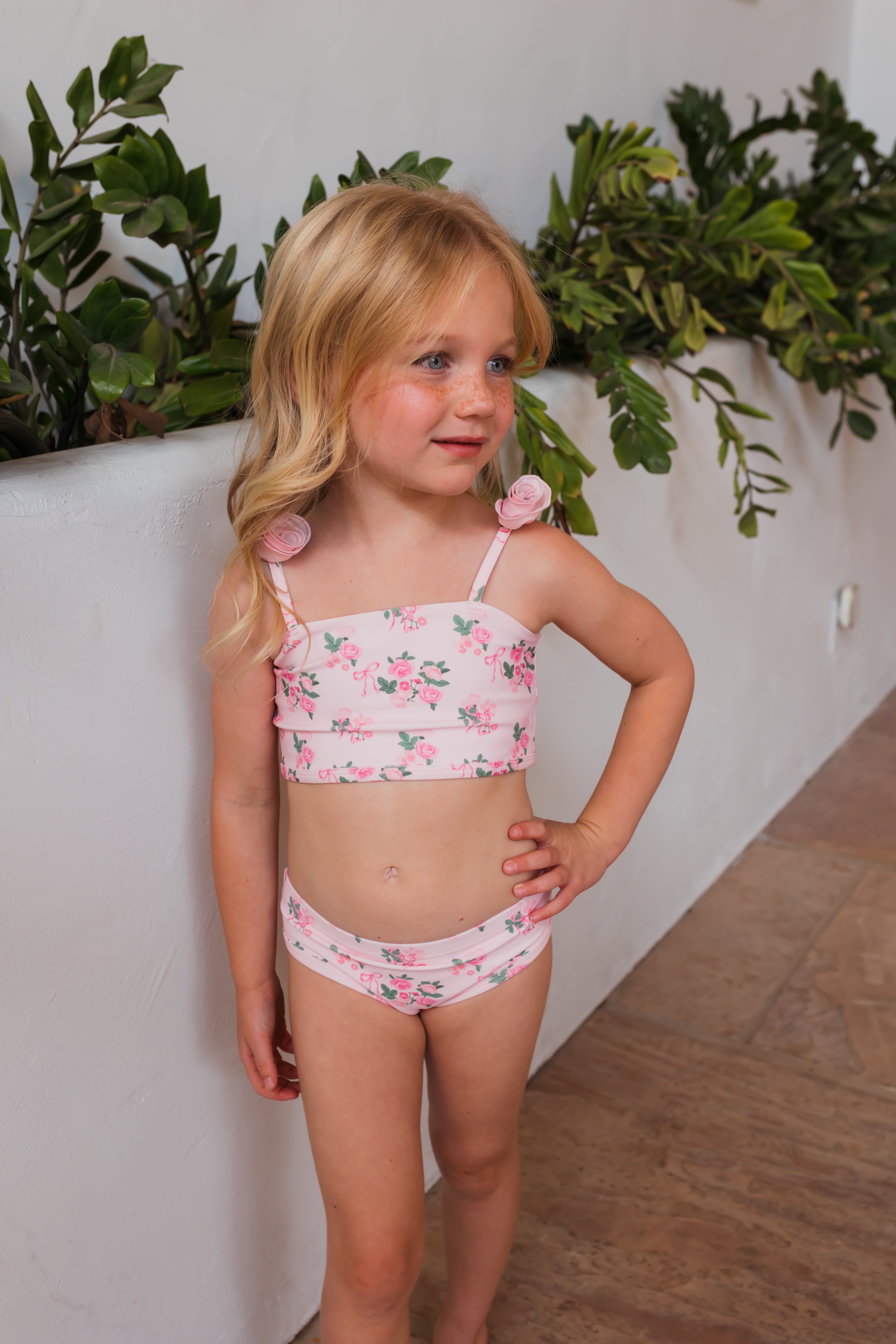 Poolside Petals Bikini || Rosy