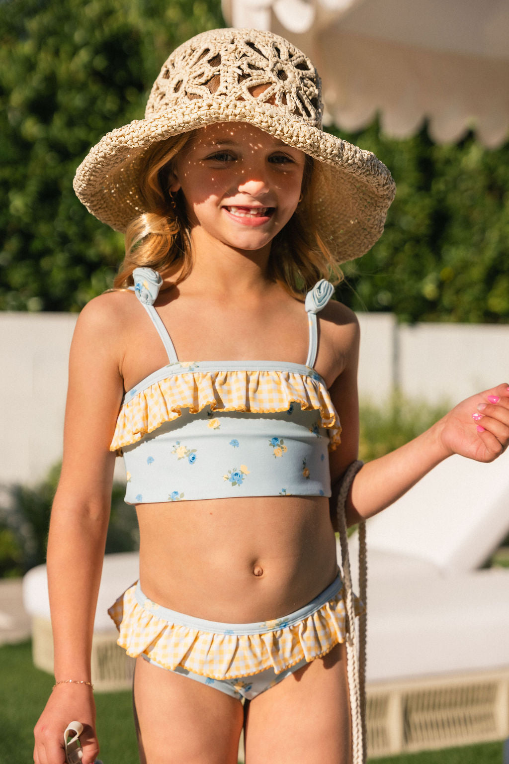 Floral and Gingham Bikini
