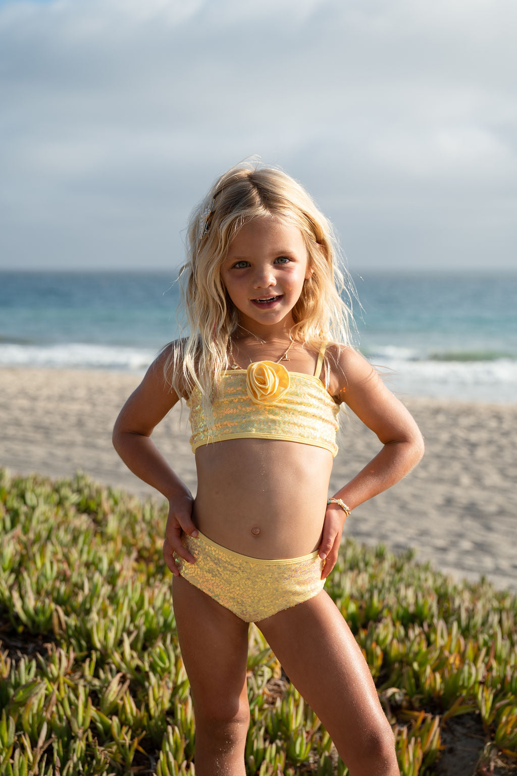 Yellow Sequin Bikini