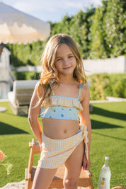 Floral and Gingham Bikini