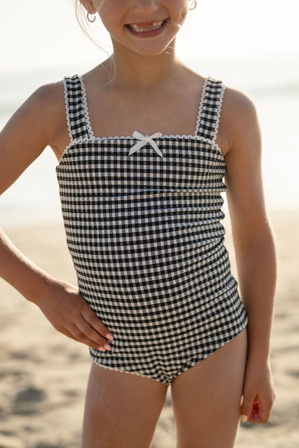 B&W Gingham One Piece x Lolo Webb – Weekend Swim