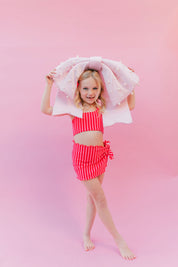 Pink and Poppy Stripe Bikini